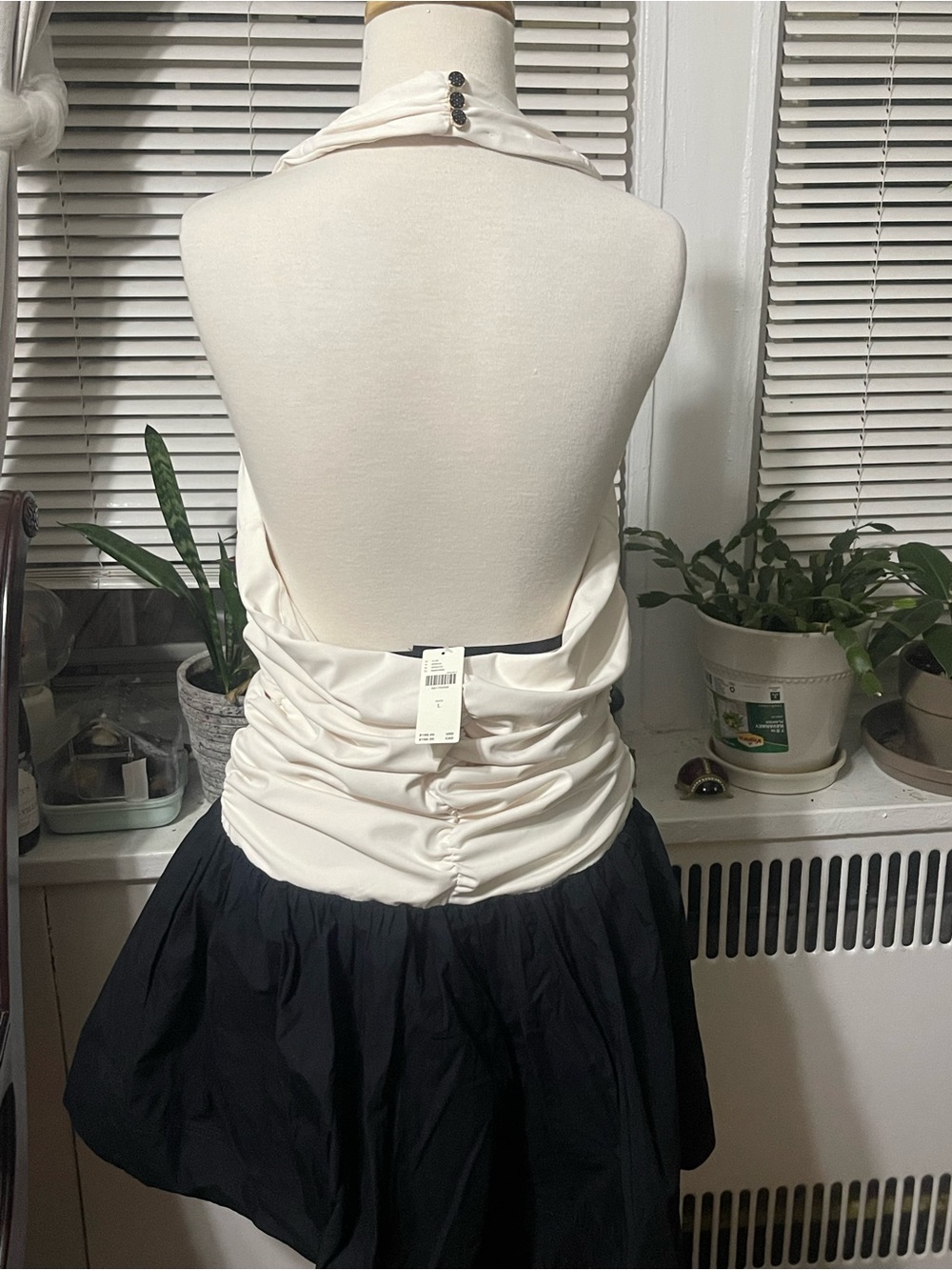 Maeve Ivory/Off-White Top with Logo Tag